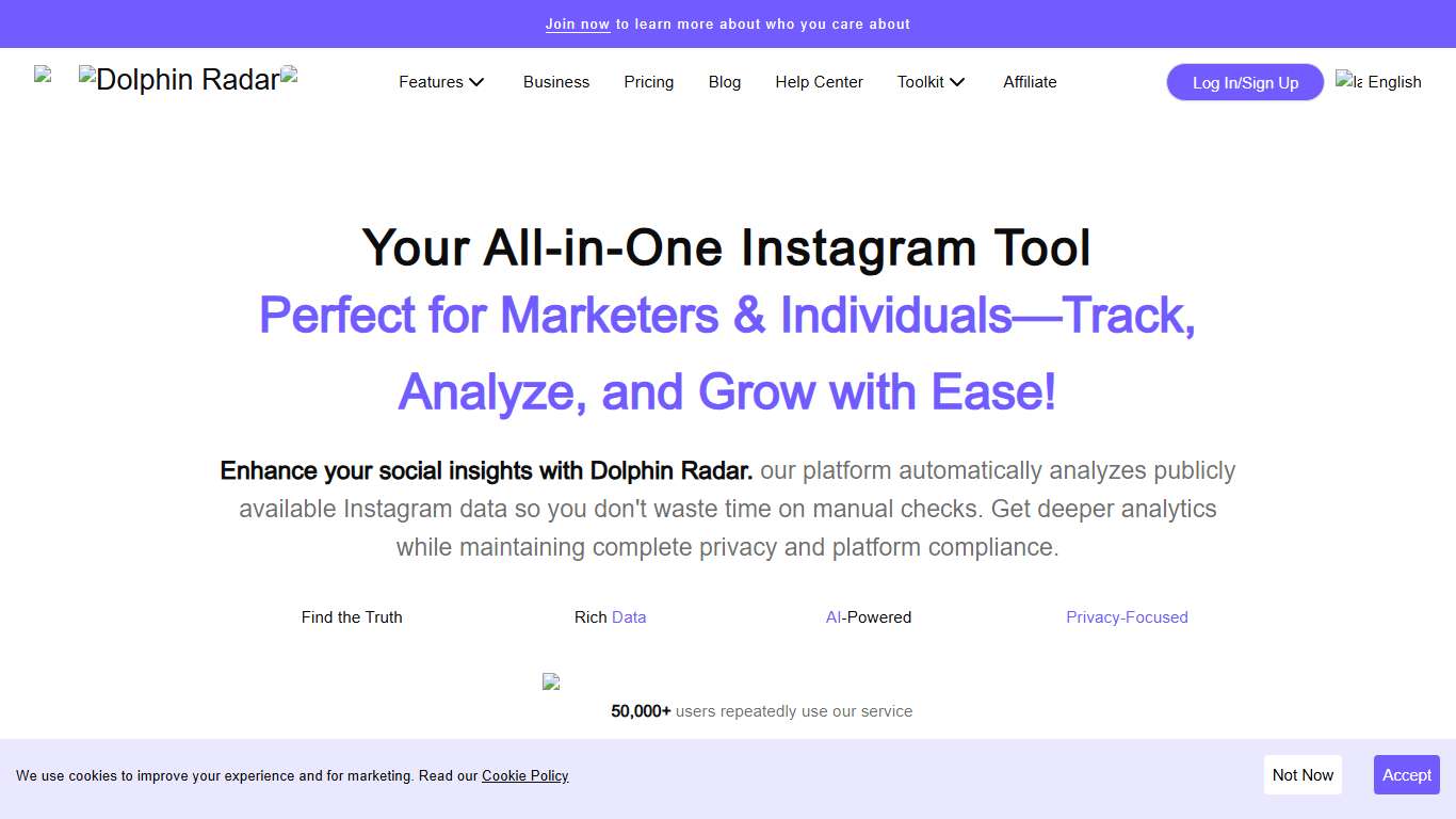 DolphinRadar: All-in-One Instagram Tracker and Analyzer